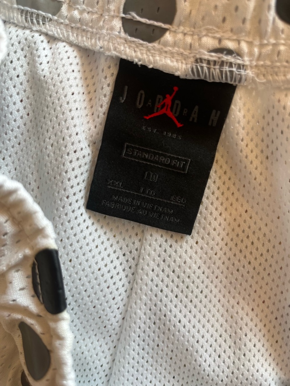 Jordan Men’s Black & White Checkered Athletic Shorts - Picture 2 of 7